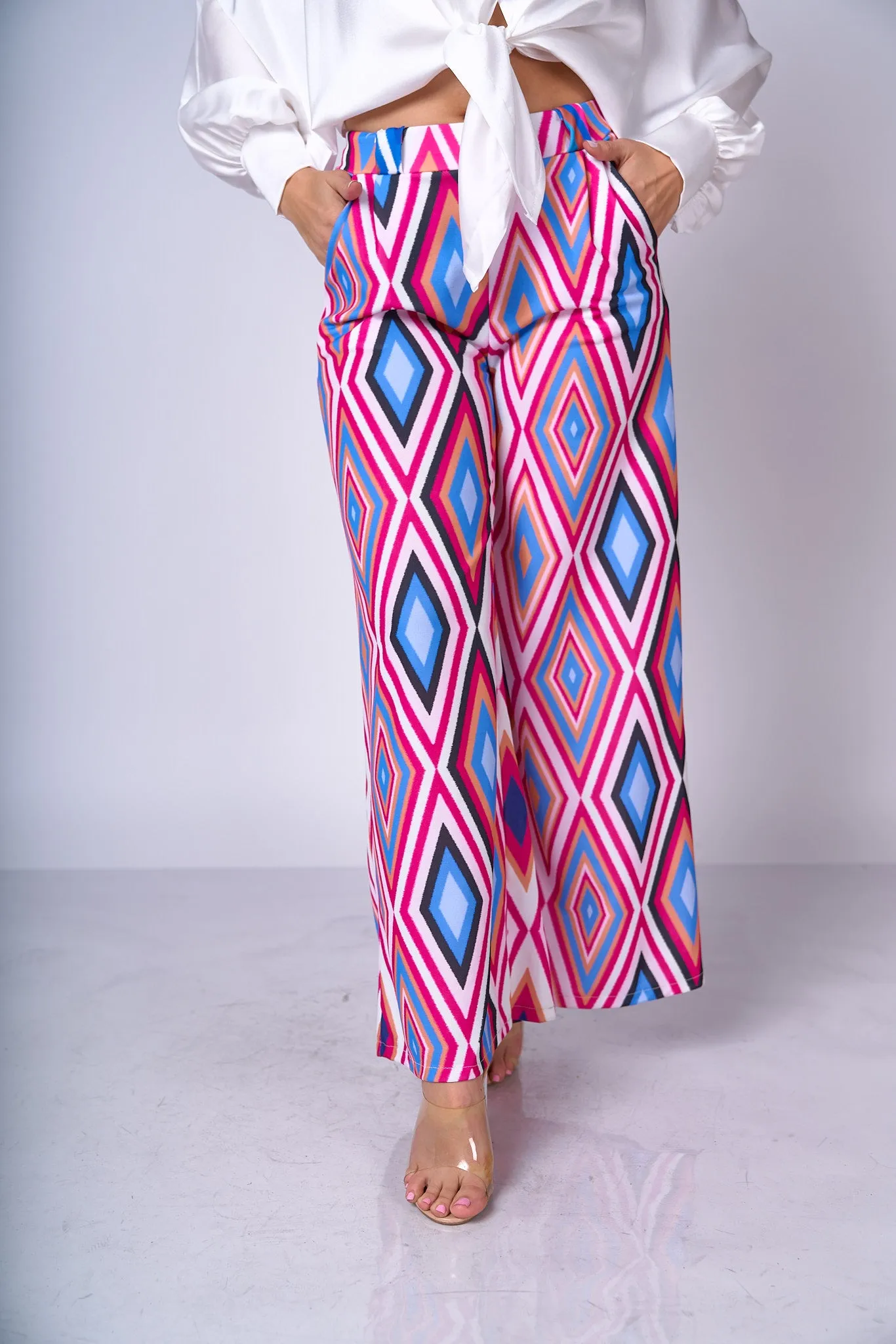 Abstract Print Palazzo Pants