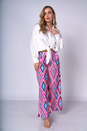 Abstract Print Palazzo Pants