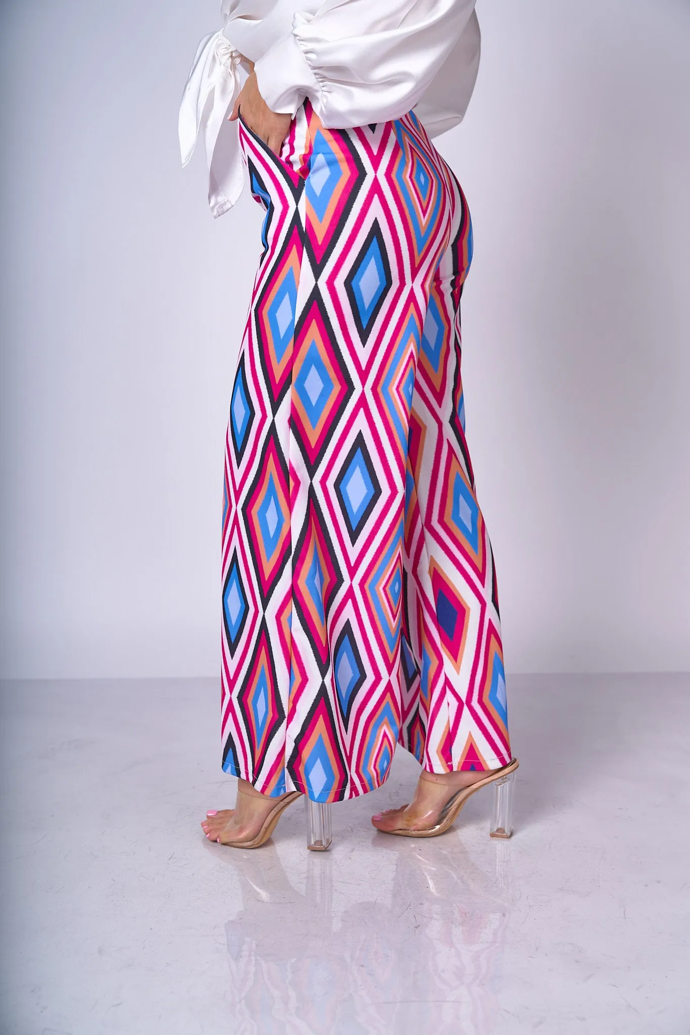 Abstract Print Palazzo Pants