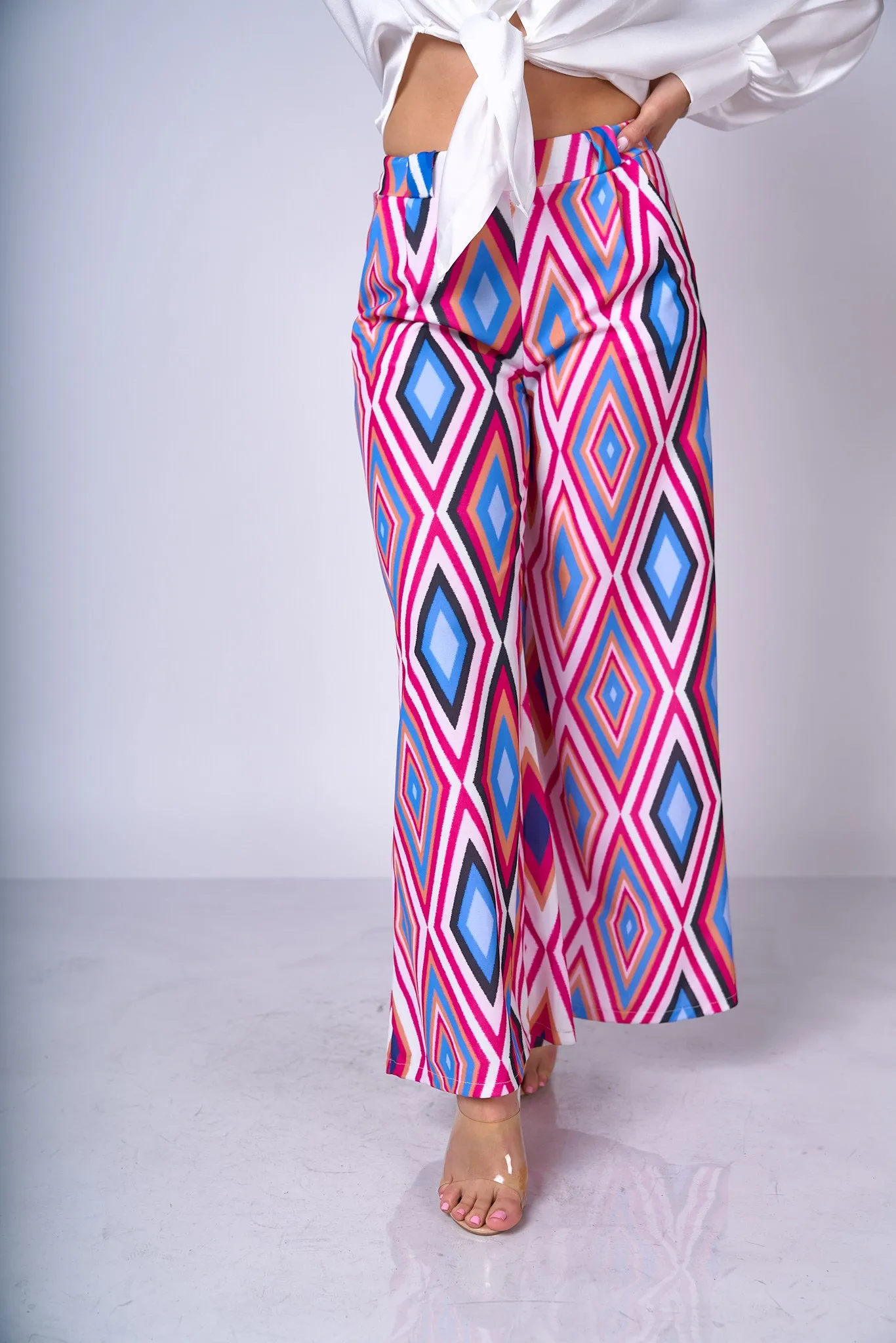 Abstract Print Palazzo Pants