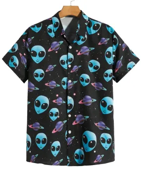 Alien Head Button Up