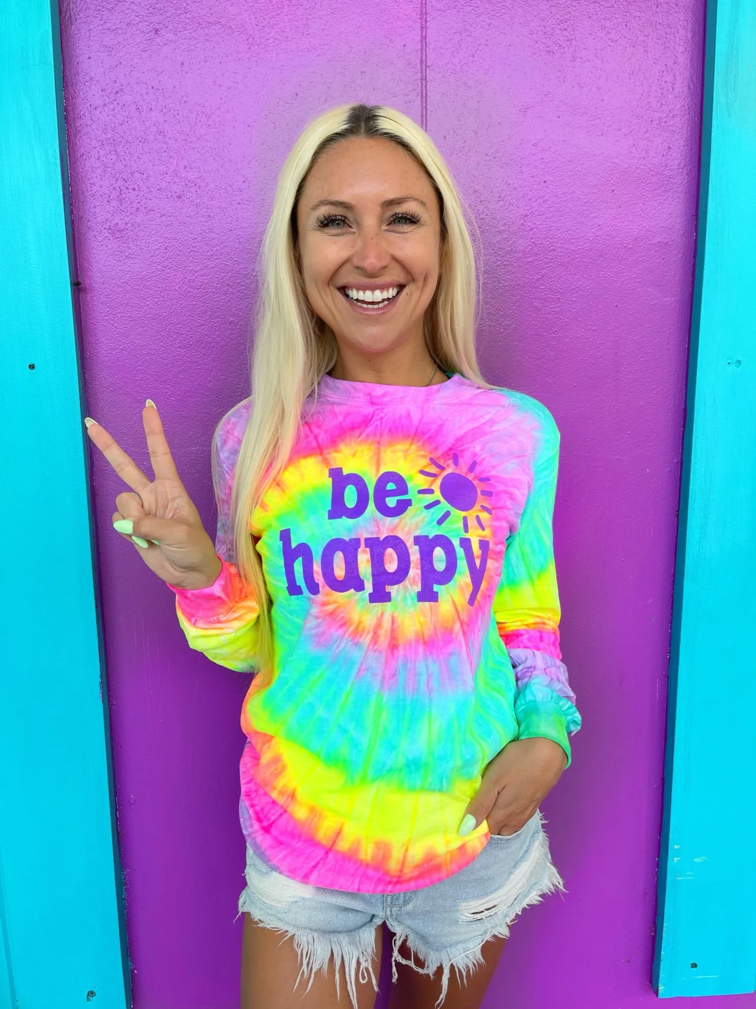 Be Happy Long Sleeve Tee