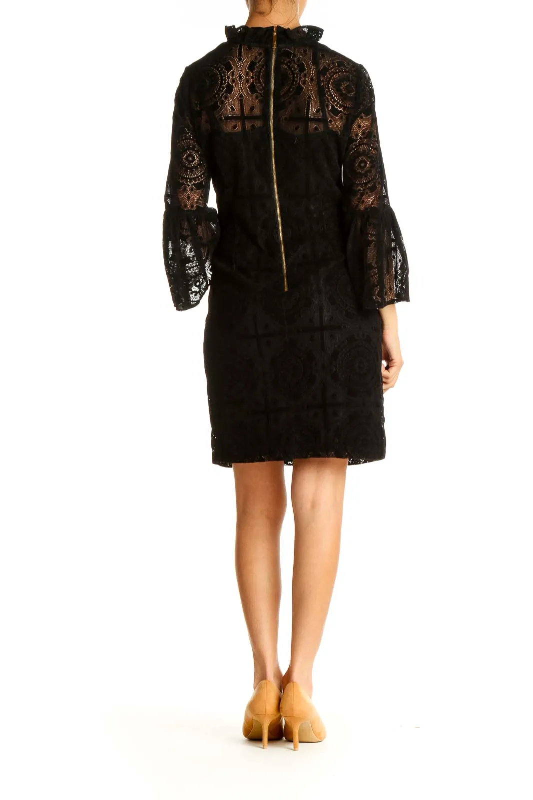 Black Lace Chic Shift Dress