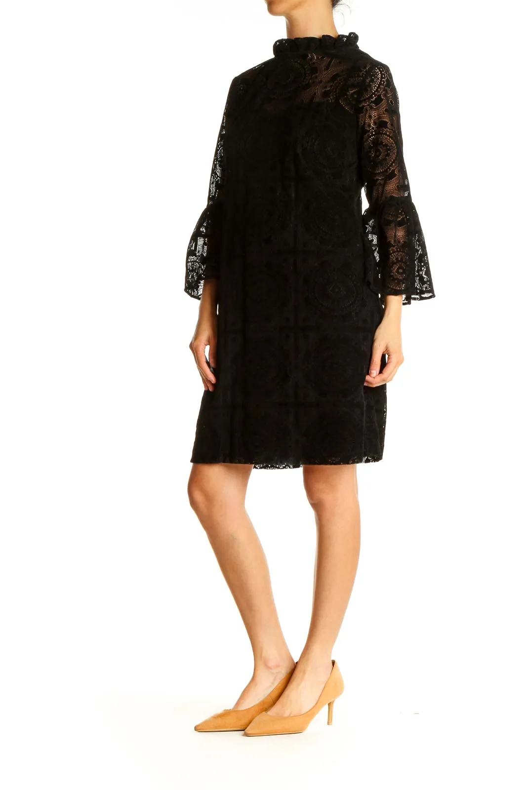 Black Lace Chic Shift Dress