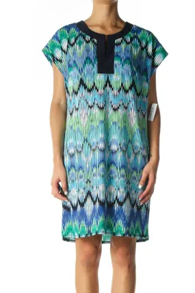 Blue Bohemian Shift Dress