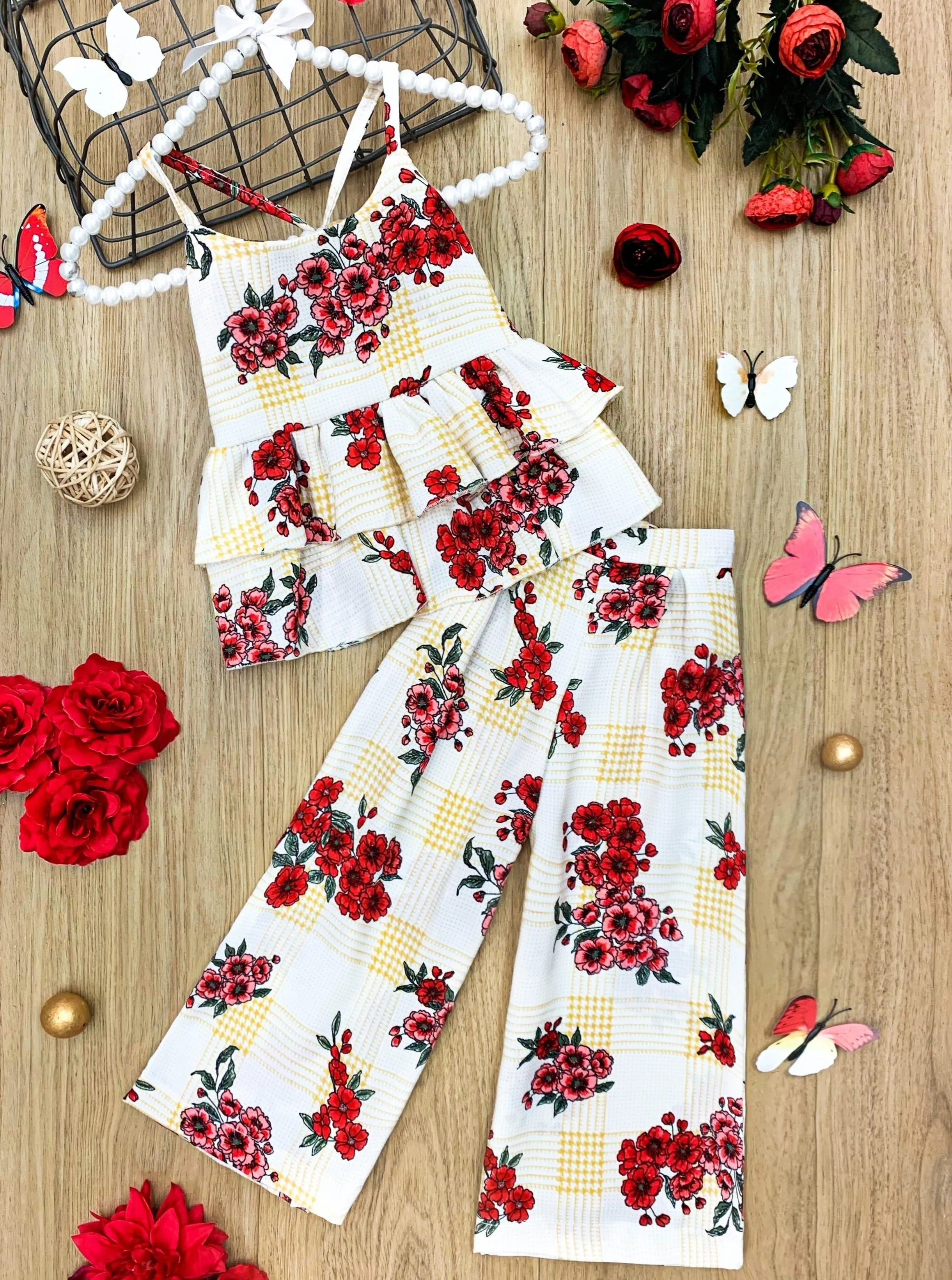 Bouquet of Joy Palazzo Pants Set