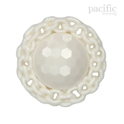 Chain Ivory Nylon Shank Decorative Button