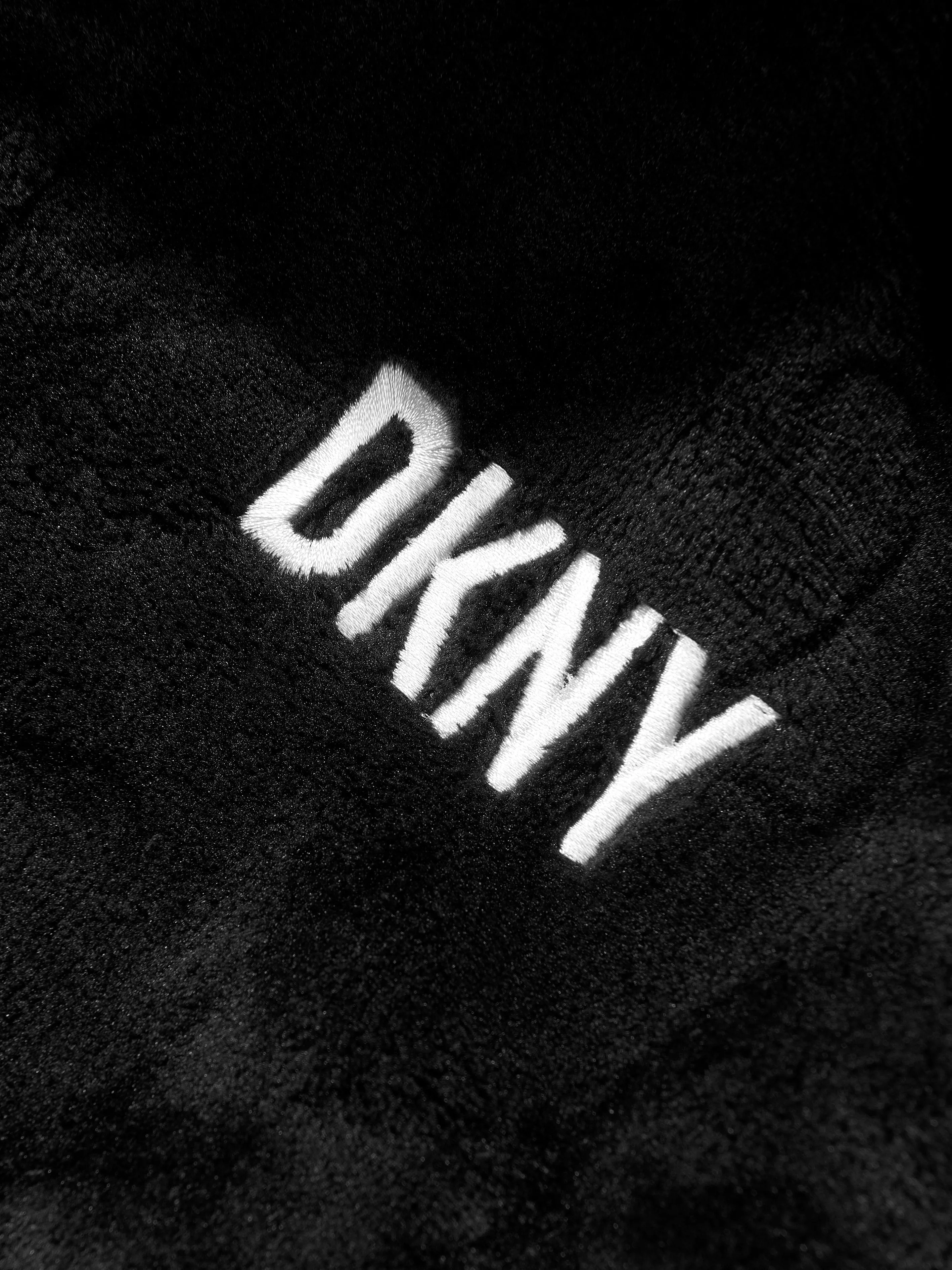 DKNY Girls Logo Bathrobe in Black