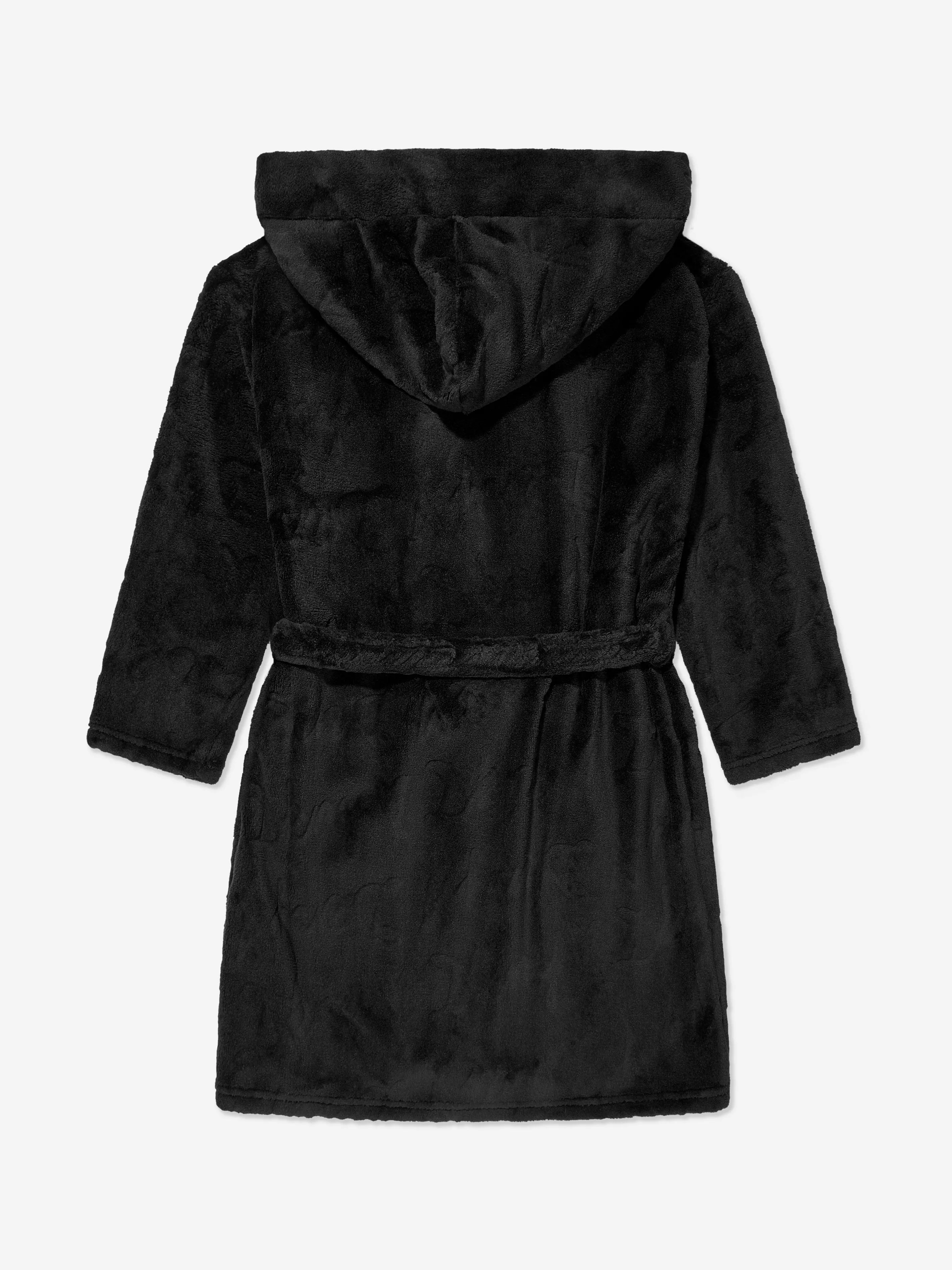 DKNY Girls Logo Bathrobe in Black