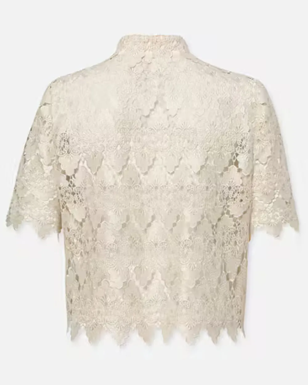 Ecru Lace Button Up Shirt