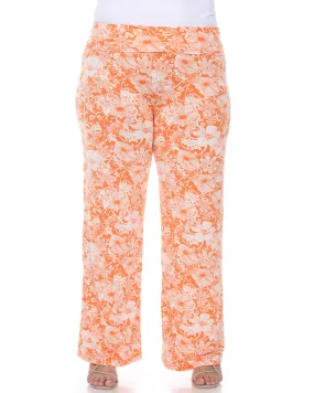 Floral Paisley Palazzo Pants | Orange