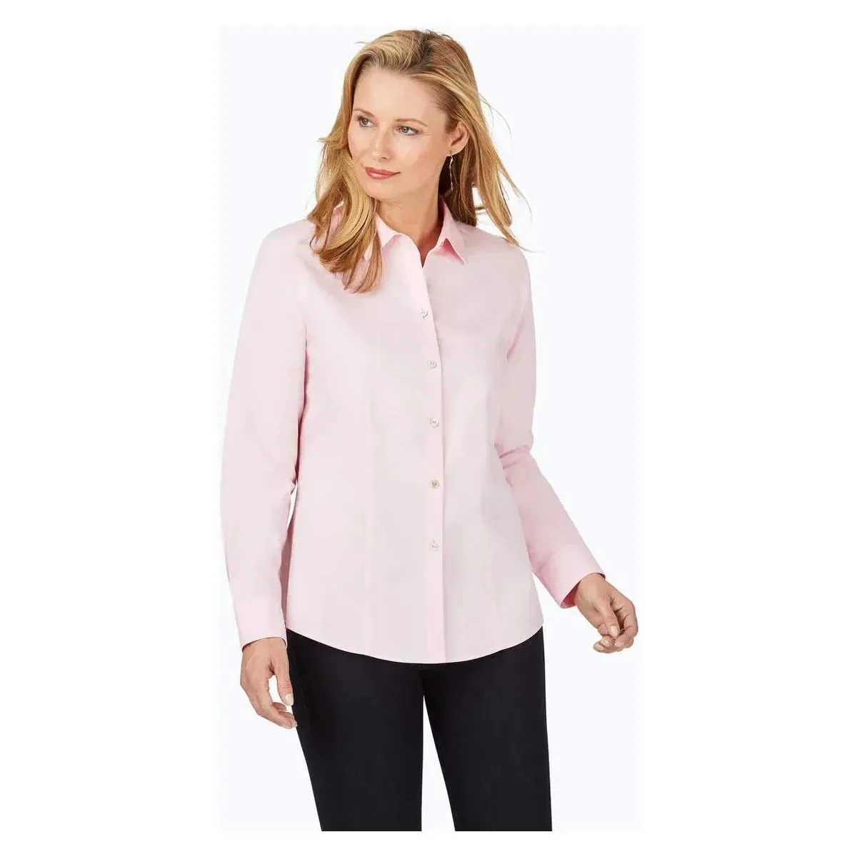 Foxcroft Dianna Long Sleeve Button Down Blouse