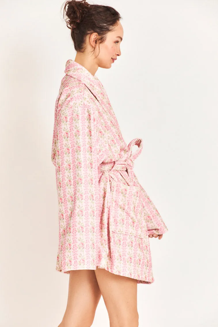 Indie Cotton Bath Robe-STRAWBERRY MACARO0N