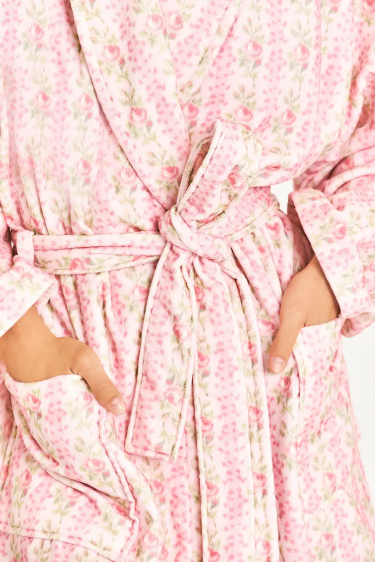 Indie Cotton Bath Robe-STRAWBERRY MACARO0N