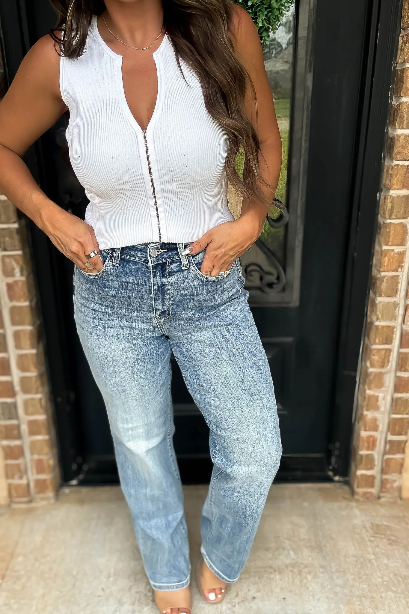 Judy Blue Full Size High Waist Straight Jeans