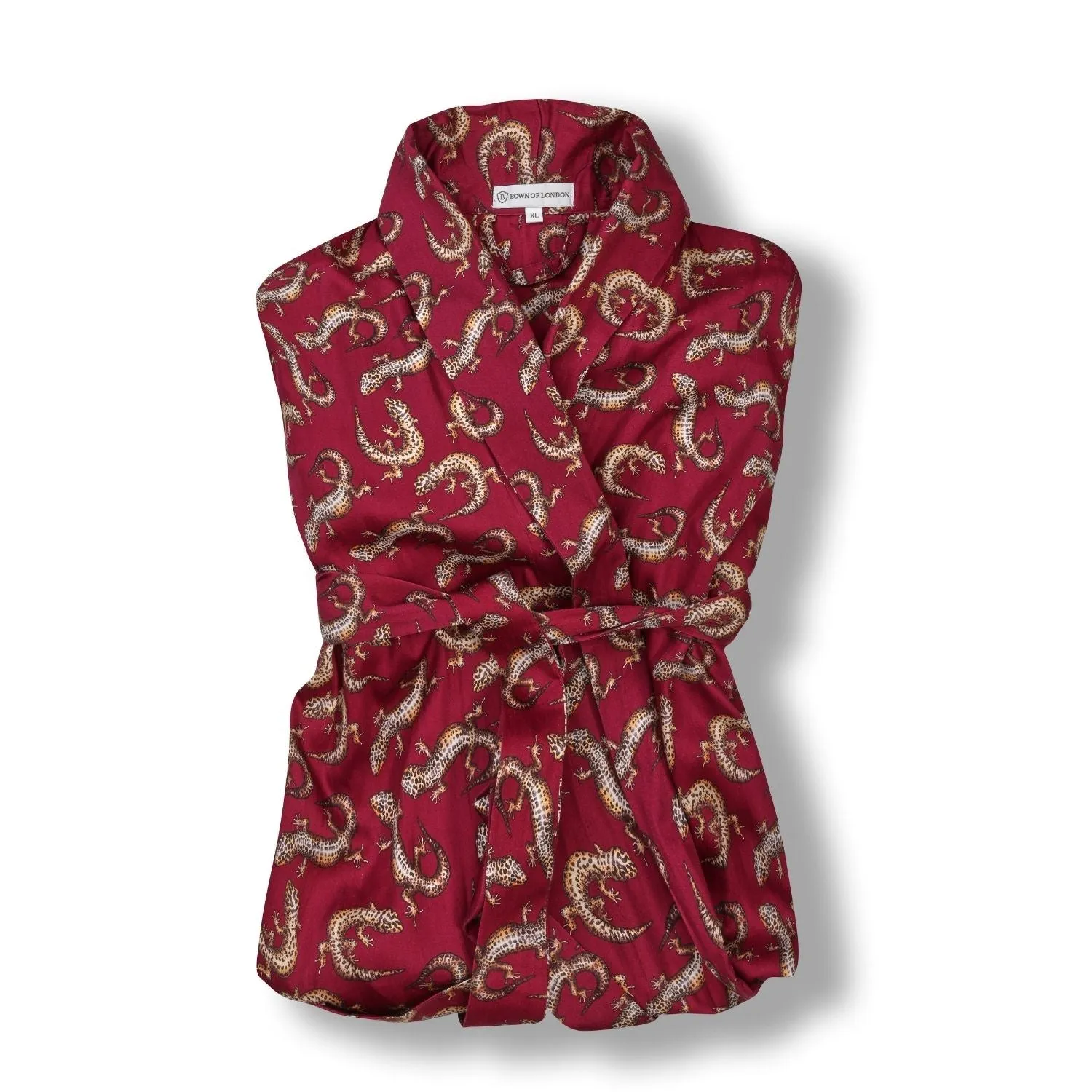 Lightweight Men's Dressing Gown - Gekko Claret