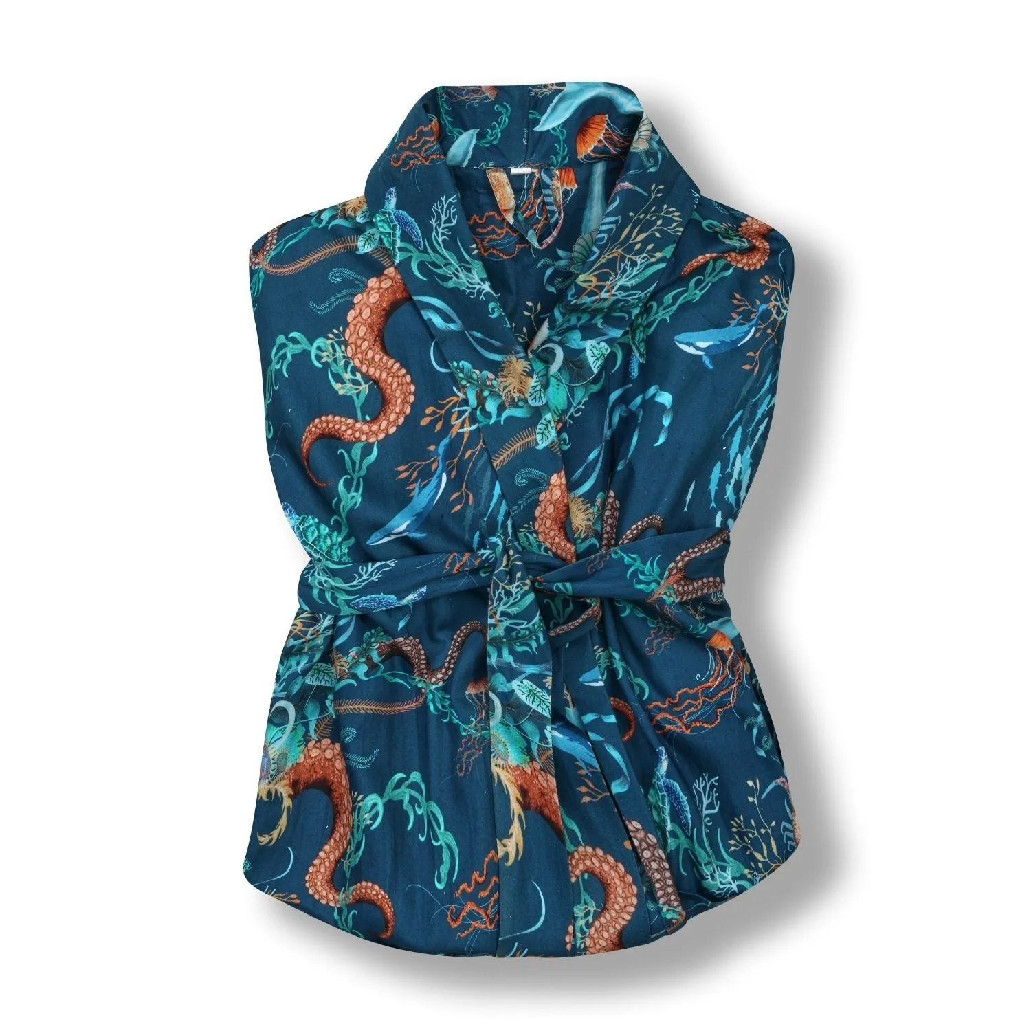 Lightweight Women's Bathrobe - Ocean Treasure