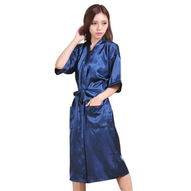 Luxury Sleepwear Robe With Belt Loungewear Women Kimono