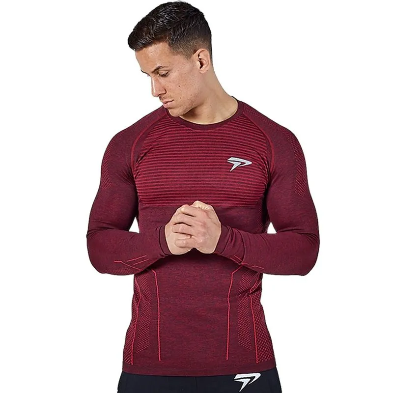 Men Compression Quick Dry T-shirt Running Sports Long Sleeve Shirt Gym Fitness Bodybuilding Tees Tops Male Training Clothing