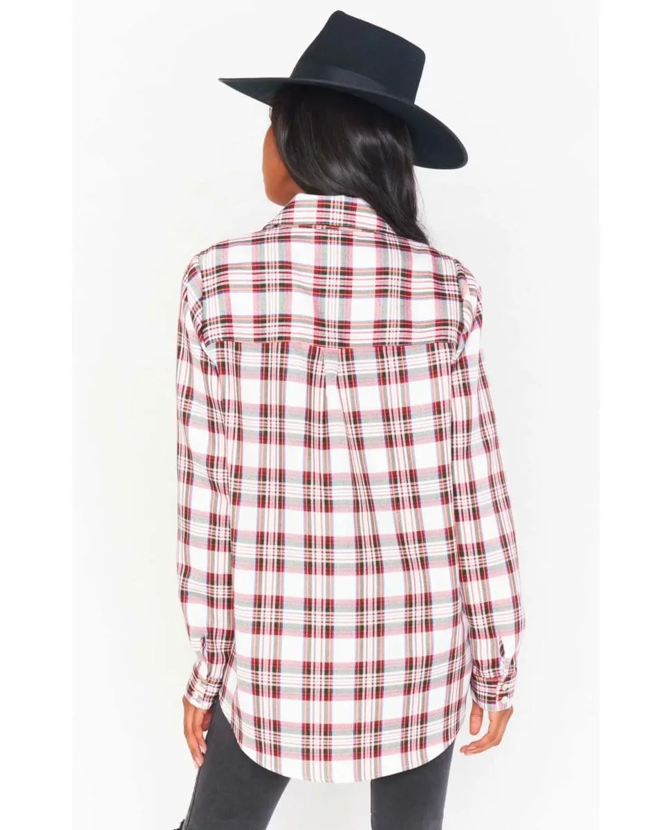 Perfect Plaid Layering Shirt Red Combo