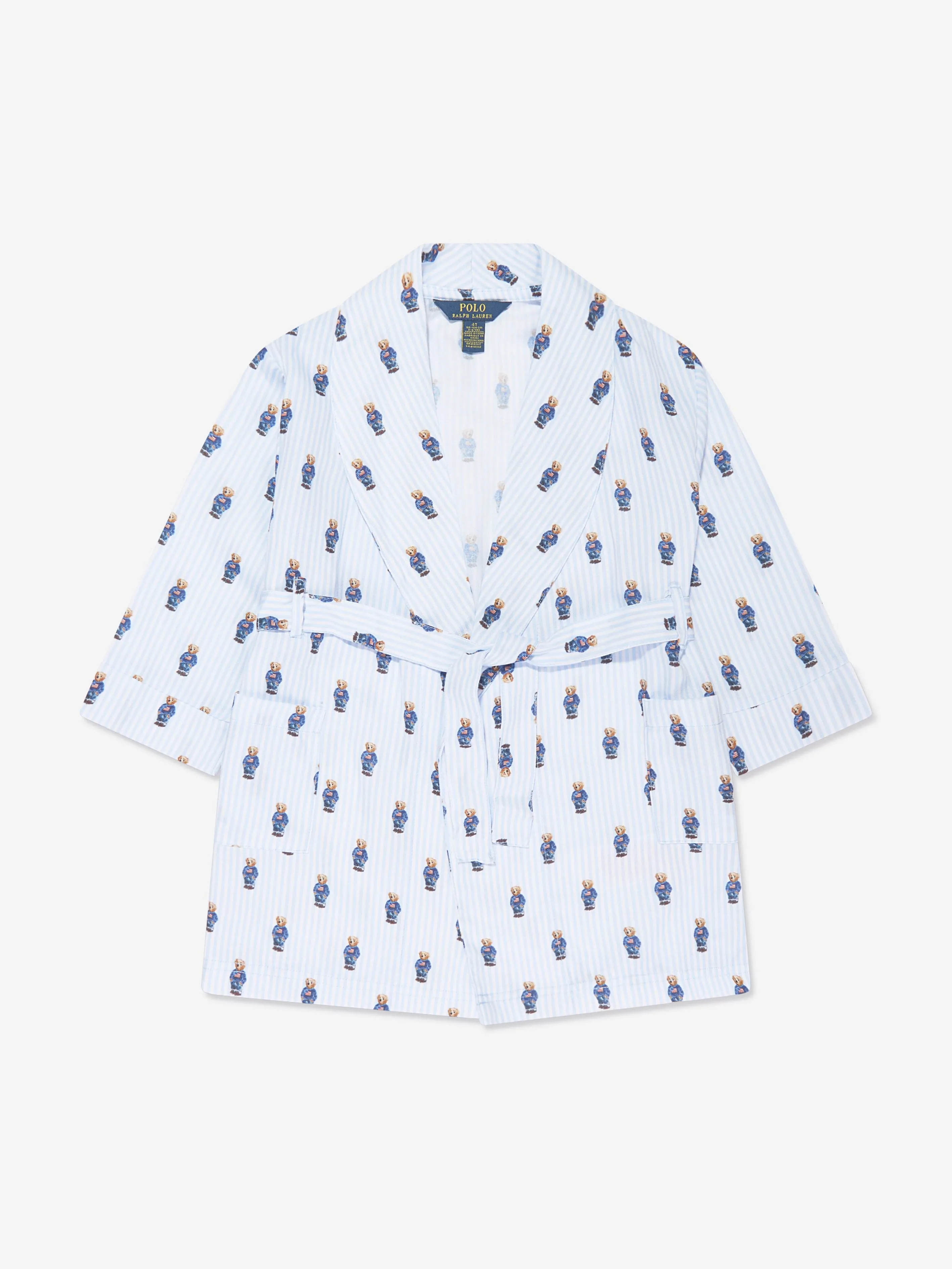 Ralph Lauren Boys Bear Robe in Blue