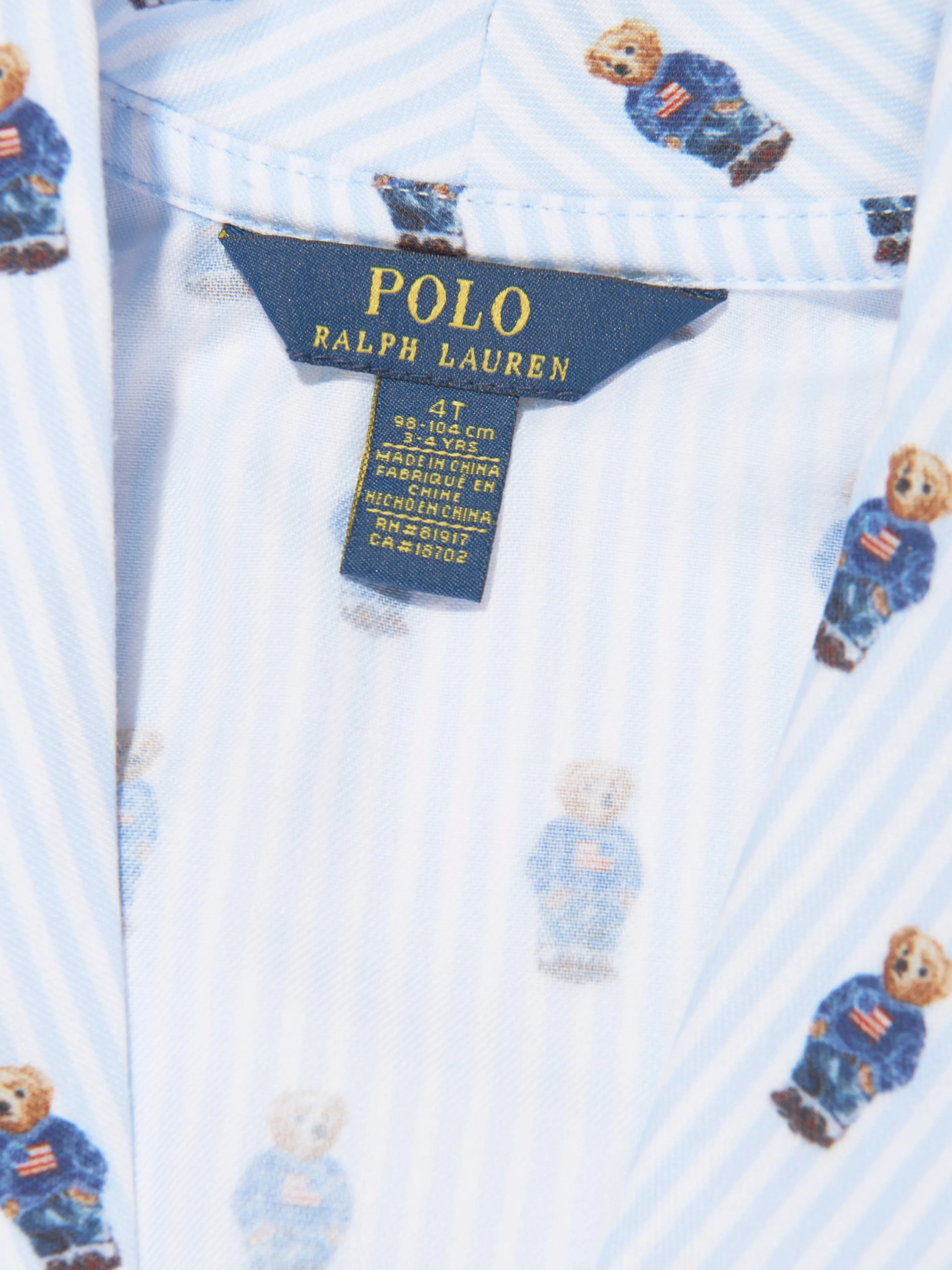 Ralph Lauren Boys Bear Robe in Blue