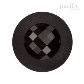 Round Black Nylon Shank Decorative Button