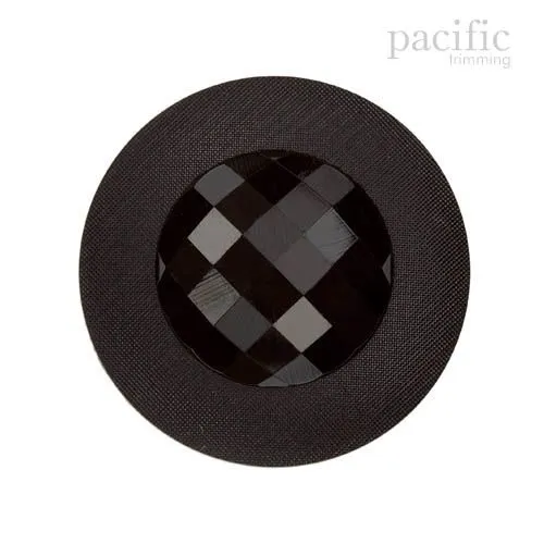 Round Black Nylon Shank Decorative Button