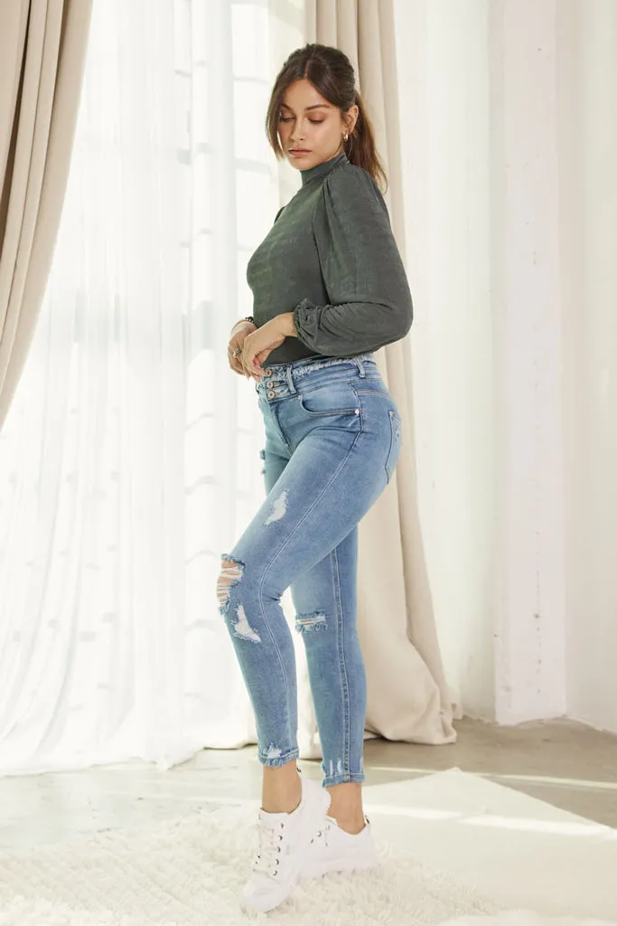 Simone ULTRA HIGH RISE ANKLE SKINNY JEANS Curvy