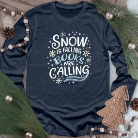 snow is falling flakes unisex long sleeve tee