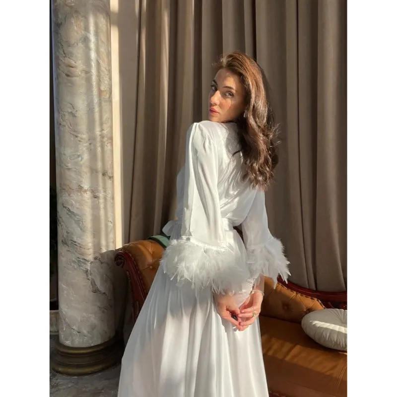 Soft White Wedding Robe