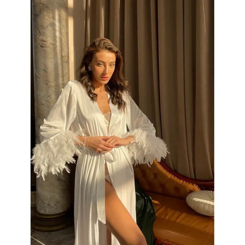 Soft White Wedding Robe