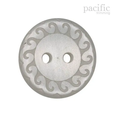 Spiral Patterned Laser Cut 2 Hole Polyester Decorative Button