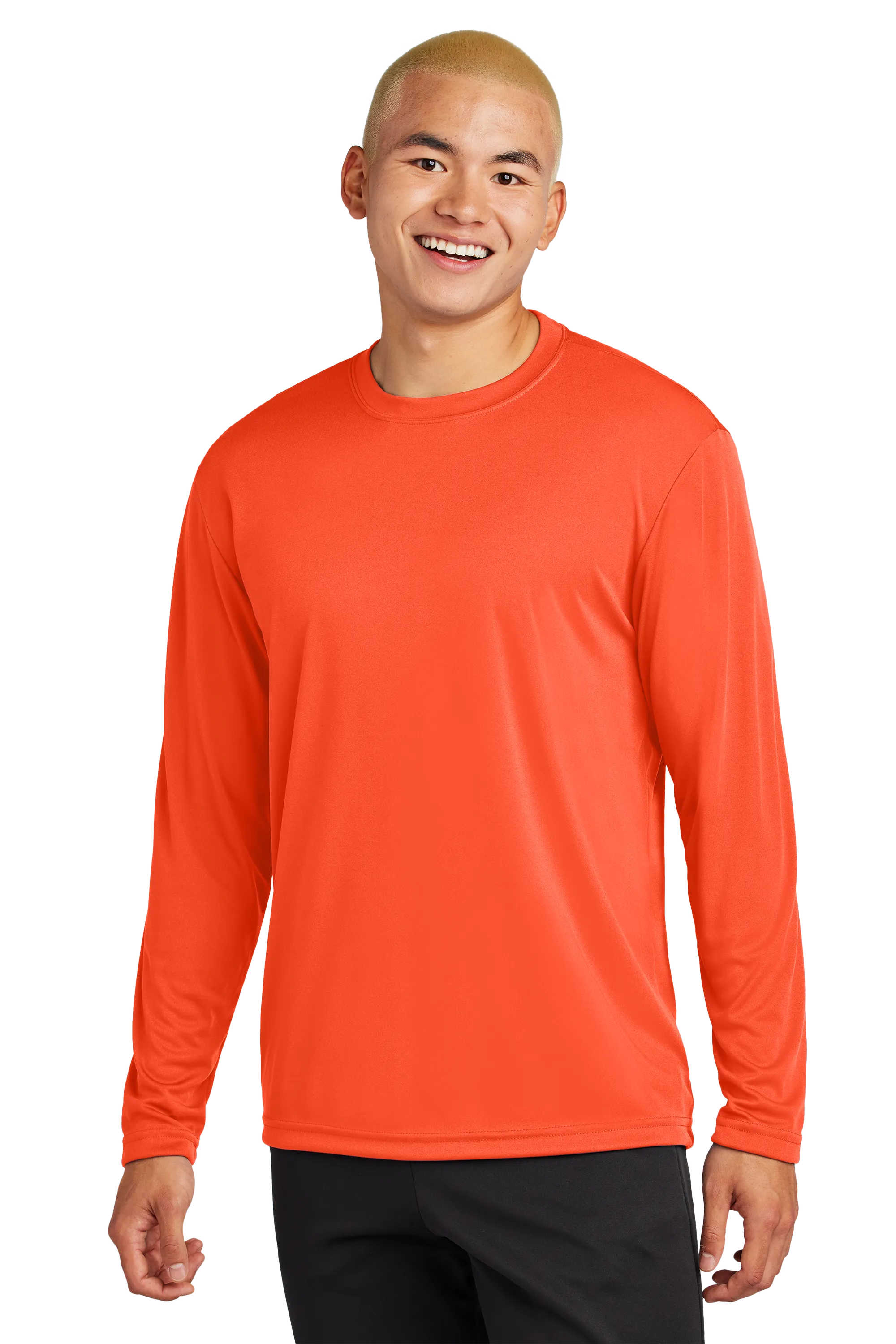 Sport-Tek® Long Sleeve PosiCharge® Competitor™ Tee - Neon Orange