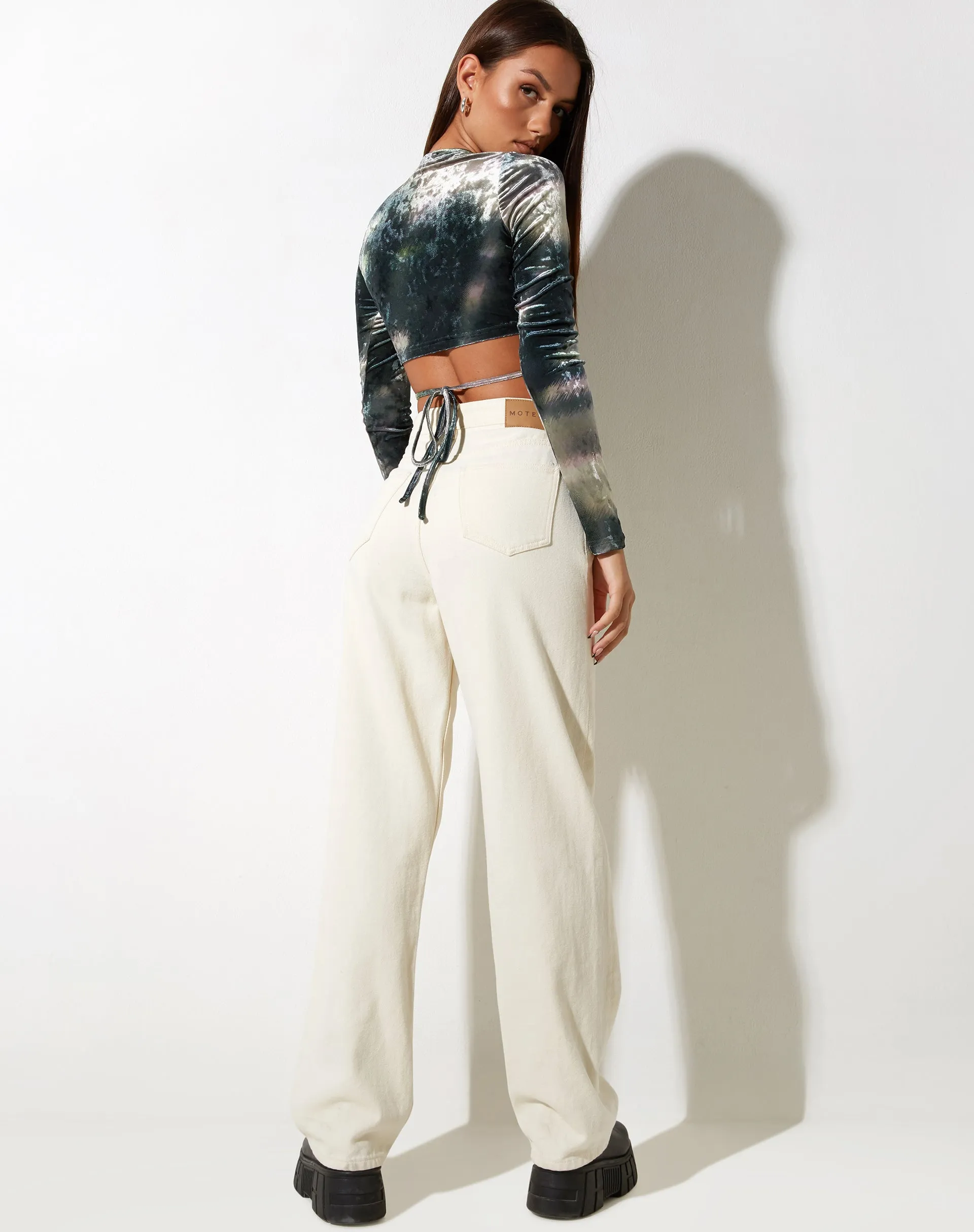 Stivi Crop Top in Abstract Camo