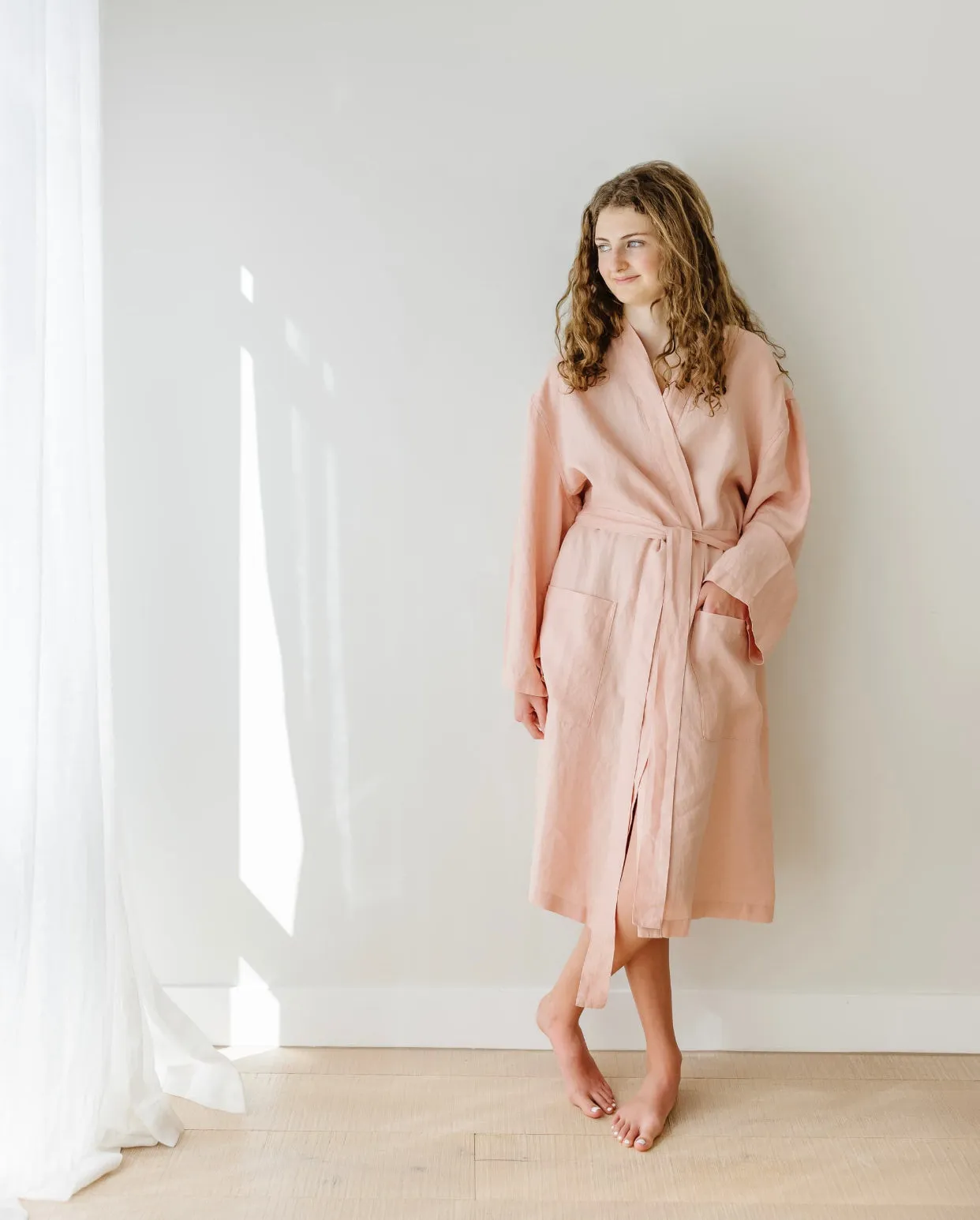 Stone Linen Robe