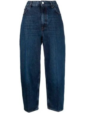 Tapered high-waist jeans