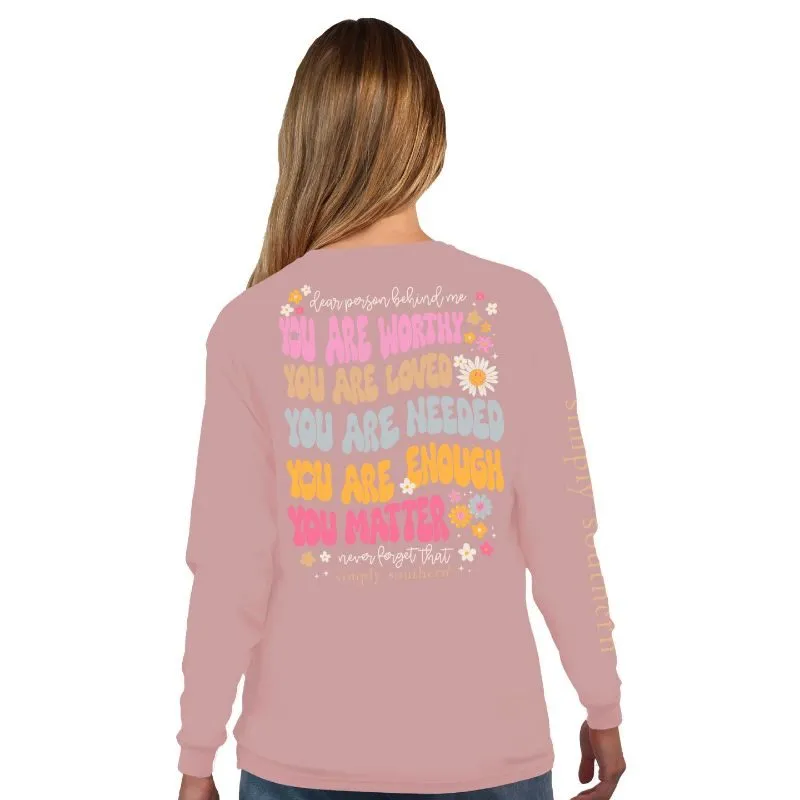 'You Are' Affirmations Long Sleeve Tee by Simply Southern